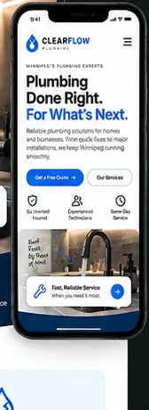 Plumbing mobile website