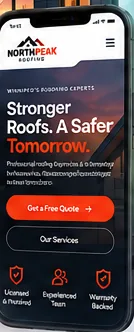 Roofing mobile website